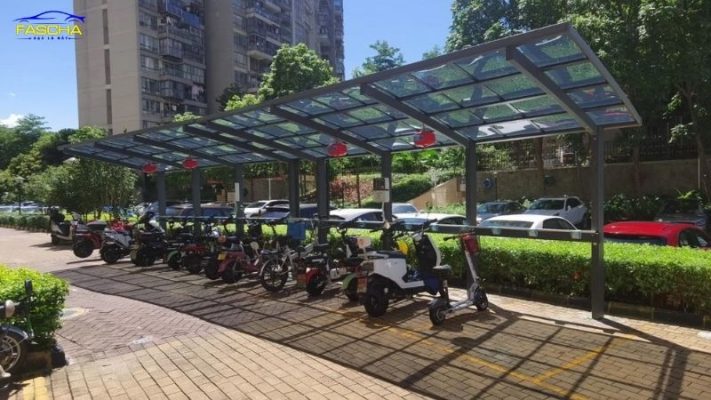 Trạm sạc xe máy điện an toàn cho chung cư, trường học