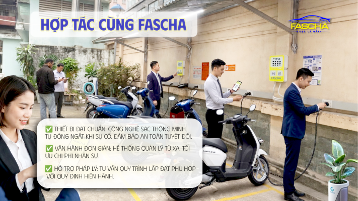 Hợp tác cùng trạm sạc Fascha