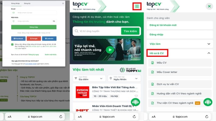 Cách làm CV xin việc trên điện thoại