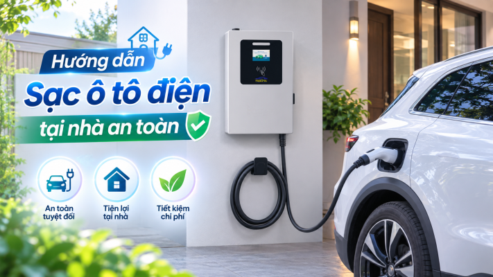 Hướng dẫn sạc ô tô điện tại nhà