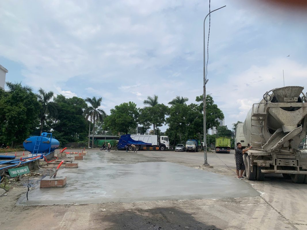 Mặt bằng xây dựng trạm sạc xe điện