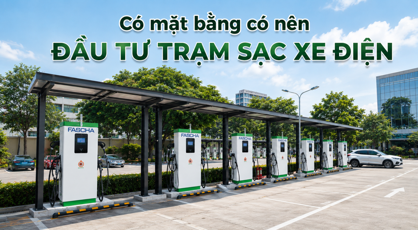 Mặt bằng đầu tư trạm sạc xe điện