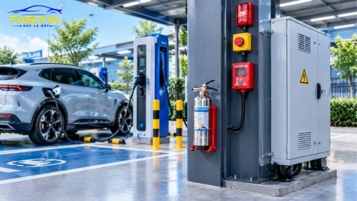 quy định pccc trạm sạc xe điện