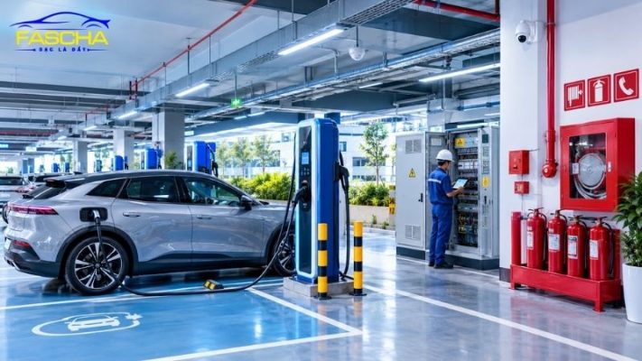 quy định pccc trạm sạc xe điện