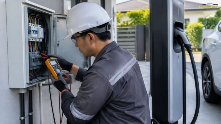 Kiểm tra lắp trụ sạc DC tại nhà