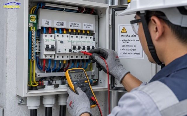 An toàn cháy nổ khi lắp trụ sạc tại nhà