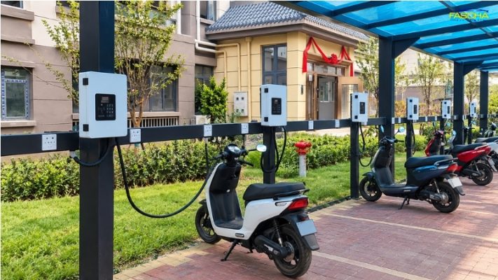 chi phí lắp đặt trụ sạc xe máy điện